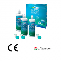 Solocare Aqua pack de 3 solutions pour lentilles souples